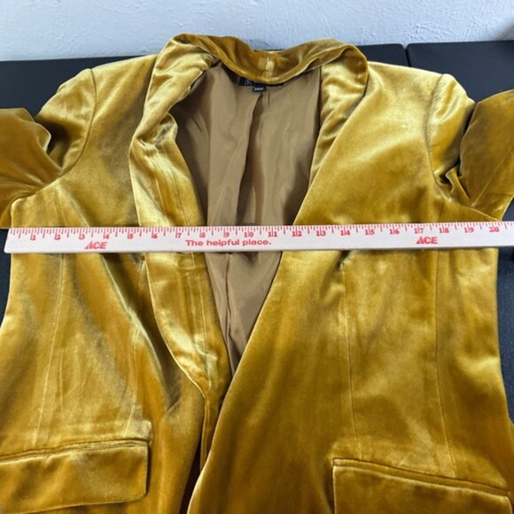 INC International Concepts Gold Velvet Blazer Women Sz XL Cocktail Party Glam - Picture 7 of 11